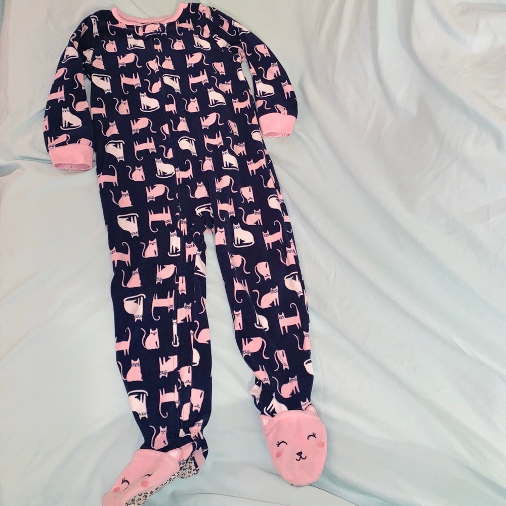 Kitty 🐱 one piece zip-up pajamas